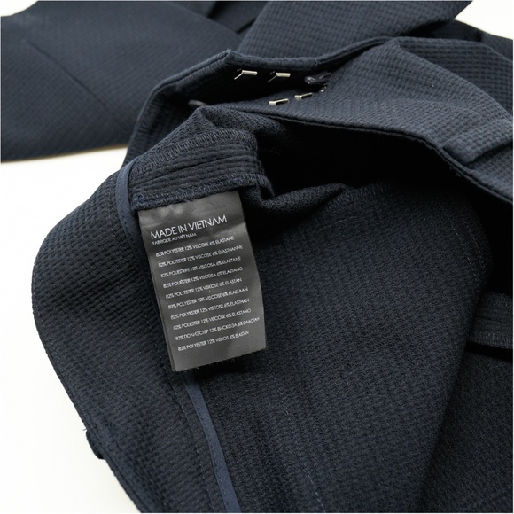 CLUB MONACO Deep Navy Textured Dress Pants - Picture 9 of 9